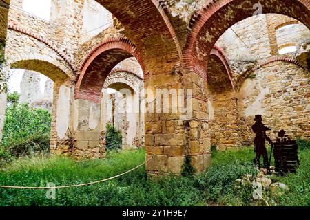 Altes Campomaggiore, Geisterdorf, Potenza, Basilicata, Italien Stockfoto