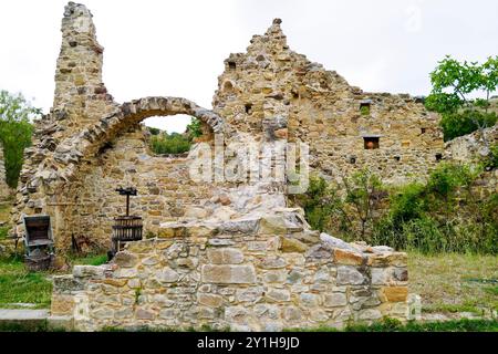 Altes Campomaggiore, Geisterdorf, Potenza, Basilicata, Italien Stockfoto