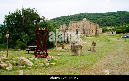 Altes Campomaggiore, Geisterdorf, Potenza, Basilicata, Italien Stockfoto