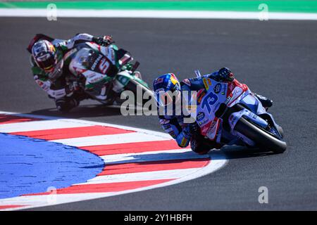 Misano Adriatico, Italien. September 2024. Alex MARQUEZ (SPA) - Gresini Racing MotoGP in Runde 14 während der Qualifikationsrunde der MotoGP Gran Premio Red Bull di San Marino 2024 in Misano Adriatico (Italien), 13. Runde der MotoGP Weltmeisterschaft 2024. Quelle: Riccardo Righetti/Alamy Live News Stockfoto