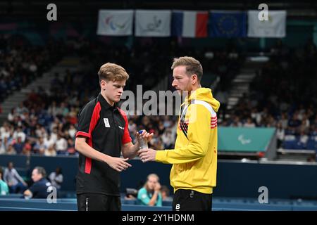 Paris, Frankreich. September 2024. Laurens Devos verdient sein Ticket für das Finale der Paralympischen Paralympischen Spiele in der 9. Klasse am 7. September 2024 in Paris. Frankreich. Foto: Tomas Stevens/ABACAPRESS. COM Credit: Abaca Press/Alamy Live News Stockfoto
