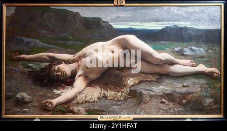 Camille Félix Bellanger (Paris 1853 - Paris 1923), Abel, Entre 1874 et 1875, Musée d'Orsay, Paris, Frankreich. Stockfoto