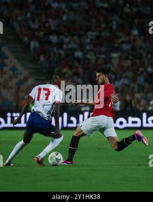 Ägypten. Kairo - 6. September 2024 - Willy Semedo während des Qualifikationsspiels des Afrikapokals zwischen Ägypten und Kap Verde bei Kairo International Stockfoto