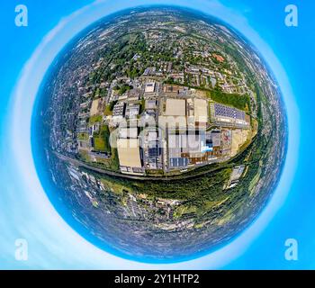 Luftbild, Gewerbegebiet Industriepark Schalker Verein, Europastraße, mit bilstein GROUP und Dokas Handelsgesellschaft mbH, Erdkugel, Fisheye Aufnahme, Fischaugen Aufnahme, 360 Grad Aufnahme, winzige Welt, kleiner Planet, Fischaugenbild, Bulmke-Hüllen, Gelsenkirchen, Ruhrgebiet, Nordrhein-Westfalen, Deutschland ACHTUNGxMINDESTHONORARx60xEURO *** Luftansicht, Industriepark Schalker Verein, Europastraße, mit bilstein GROUP und Dokas Handelsgesellschaft mbH, Globus, Fischaugenbild, 360 Grad Bild, winzige Welt, kleiner Planet, Fischaugenbild, Bulmke Hüllen, Gelsenkirchen, Ruhrgebiet, Nordrhein-Westphal Stockfoto