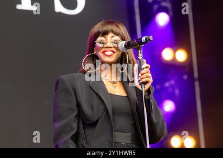 Shaznay Lewis trat bei BBC Radio 2 in the Park, Preston auf. Quelle: Craig Hawkhead/Alamy Live News Stockfoto