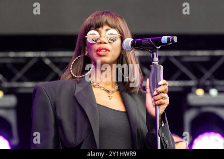 Shaznay Lewis trat bei BBC Radio 2 in the Park, Preston auf. Quelle: Craig Hawkhead/Alamy Live News Stockfoto