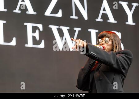 Shaznay Lewis trat bei BBC Radio 2 in the Park, Preston auf. Quelle: Craig Hawkhead/Alamy Live News Stockfoto