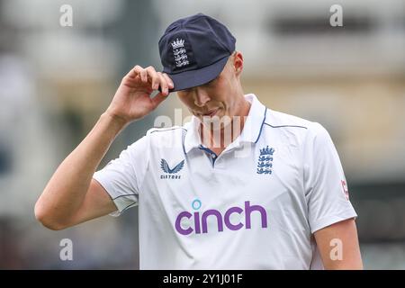 Josh Hull aus England während des 3. Rothesay Test Match Day Two England gegen Sri Lanka im Kia Oval, London, Großbritannien, 7. September 2024 (Foto: Mark Cosgrove/News Images) Stockfoto