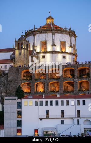 Blick auf das Kloster Serra do Pilar in Vila Nova de Gaia, Porto, Portugal Stockfoto