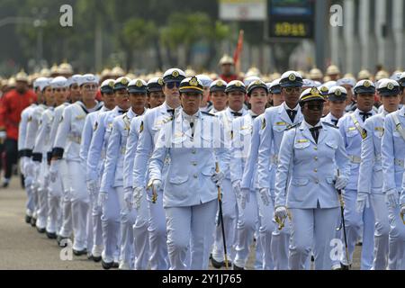 Rio De Janeiro, Brasilien. September 2024. RJ - RIO DE JANEIRO - 09/07/2024 - RIO DE JANEIRO, 7. SEPTEMBER-PARADE - Militärangehörige während der zivil-militärischen Parade am 7. September zur Feier der Unabhängigkeit Brasiliens auf der Avenida Presidente Vargas in der Innenstadt von Rio de Janeiro am Samstag (07). Foto: Thiago Ribeiro/AGIF Credit: AGIF/Alamy Live News Stockfoto