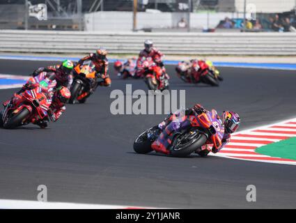 Foto Alessandro La Rocca/LaPresse07-09-2024, Sport-Motociclismo-Motomondiale 2024 Gran Premio Gran Premio Red Bull di San Marino e della Riviera di Rimini - Misano World Circuit Marco Simoncelli - Speed Race nella Foto: Photo Alessandro La Rocca/ Credit: LaPresse/Alamy Live News Stockfoto