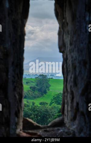 Wildschwein fiel von Brough Castle aus gesehen, Brough, Cumbria Stockfoto