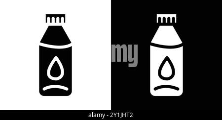 Milchflasche Icon Design einfaches flaches Vektorsymbol Outline Kollektion Set Logo Stock Vektor