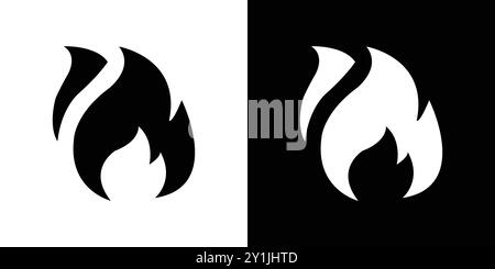 Fire Icon Design einfaches flaches Vektorsymbol Outline Kollektion Set Logo Stock Vektor
