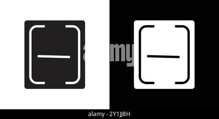 Scan-Button-Symbol einfaches flaches Vektorsymbol Umriss Kollektion Set Logo Stock Vektor