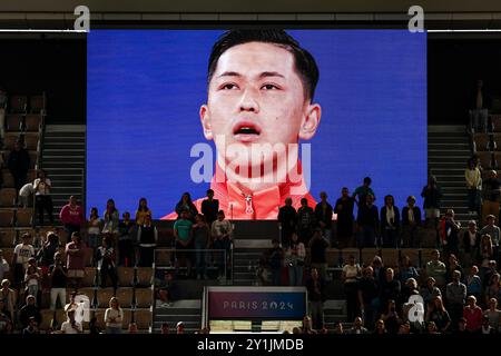 Paris, Frankreich. September 2024. Paris, 7. September 2024, Paralympics Rollstuhl-Tennis-Veranstaltung. Funktion ist in Aktion. Frank Molter/Alamy Live News Stockfoto