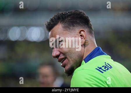 Curitiba, Brasilien. September 2024. Ederson, brasilianischer Torhüter, während des Spiels zwischen Brasilien und Ecuador für die 7. Runde der FIFA 2026-Qualifikation am 06. September 2024 im Couto Pereira Stadium in Curitiba, Brasilien Foto: Heuler Andrey/DiaEsportivo/Alamy Live News Credit: DiaEsportivo/Alamy Live News Stockfoto