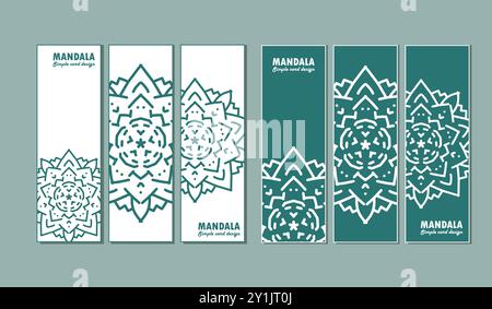 Satz vertikaler Banner mit Mandalas im orientalischen Stil Stock Vektor