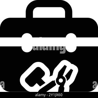 Toolbox Symbol. Einfache Vektorabbildung für Web-, Druckdateien, grafische oder kommerzielle Zwecke. Stock Vektor