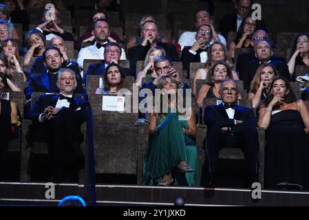 Venedig, Italien. September 2024. Alessandro Giuli beim 81. Internationalen Filmfestival Venedig am 7. September 2024 in Venedig. (Foto: Gian Mattia D'Alberto/LaPresse) Credit: LaPresse/Alamy Live News Stockfoto