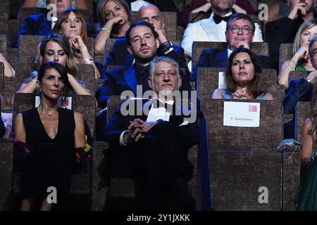 Venedig, Italien. September 2024. Alessandro Giuli beim 81. Internationalen Filmfestival Venedig am 7. September 2024 in Venedig. (Foto: Gian Mattia D'Alberto/LaPresse) Credit: LaPresse/Alamy Live News Stockfoto