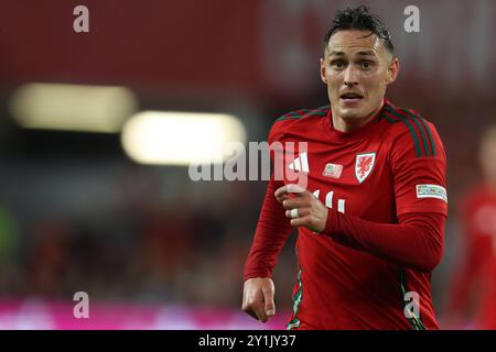 Cardiff, Großbritannien. September 2024. Connor Roberts aus Wales in Aktion. Wales gegen die Türkei, UEFA Nations League, Spiel der Gruppe H im Cardiff City Stadion am Freitag, den 6. September 2024. Nur redaktionelle Verwendung. bild von Andrew Orchard/Andrew Orchard Sportfotografie/Alamy Live News Credit: Andrew Orchard Sportfotografie/Alamy Live News Stockfoto