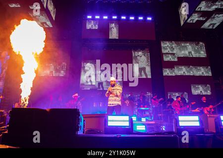 San Francisco, USA. September 2024. Carin Leon tritt live im Konzert während der „Boca Chueca Tour“ im Chase Center am 6. September 2024 in San Francisco, Kalifornien, auf. Foto: Picture Happy Photos/imageSPACE Credit: Imagespace/Alamy Live News Stockfoto
