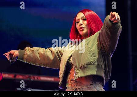 Sugababes treten beim 2024 BBC Radio 2 in the Park, Preston auf. Quelle: Craig Hawkhead/Alamy Live News Stockfoto