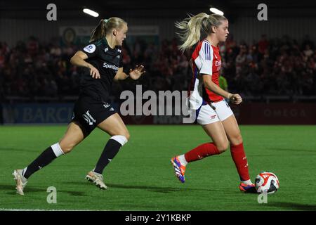 Borehamwood, Großbritannien. September 2024. Meadow Park, England, 7. September 2024: Alessia Russo (23 Arsenal) während des Spiels der UEFA Champions League Runde 1 zwischen Arsenal und Rosenborg im Meadow Park Stadium, Borehamwood, London, England am Samstag, 7. September 2024. (Bettina Weissensteiner/SPP) Credit: SPP Sport Pressefoto. /Alamy Live News Stockfoto