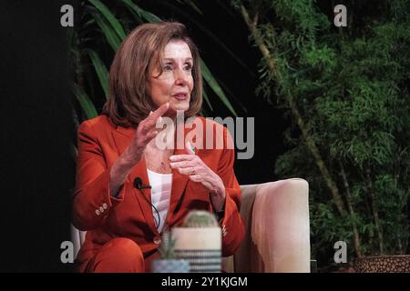 7. September 2024: Nancy Pelosi Speaker Emerita vom US-Repräsentantenhaus, D-California, spricht über ihr neues Buch, den Stand der Dinge im US-Repräsentantenhaus und was am Wahltag beim Texas Tribune Festival passiert. Austin, Texas. Mario Cantu/CSM Stockfoto