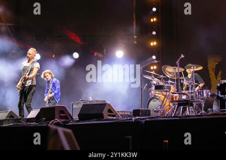 Preston, England, 7. September 2024. Sting als Headliner auf der Hauptbühne bei BBC Radio 2 im Park in Preston. Quelle: Izzy Clayton/Alamy Live News Stockfoto