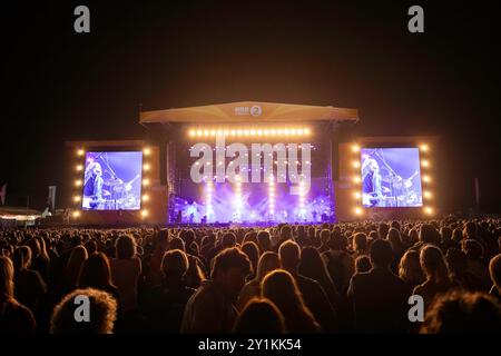 Preston, England, 7. September 2024. Sting als Headliner auf der Hauptbühne bei BBC Radio 2 im Park in Preston. Quelle: Izzy Clayton/Alamy Live News Stockfoto