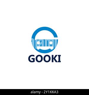 Letter G Roboter Logo Design Vektor Stock Vektor