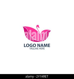Design-Vektor des Beauty Swan-Logos Stock Vektor