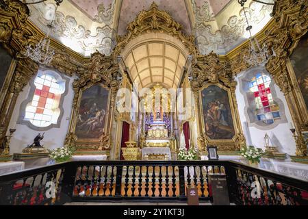 Kapelle unserer Lieben Frau von Qual, Inneres, Viana do Castelo, Minho, Portugal, Europa Stockfoto