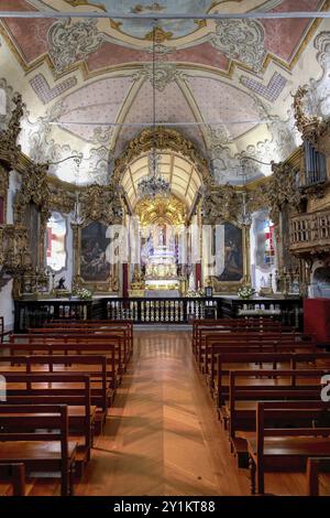 Kapelle unserer Lieben Frau von Qual, Inneres, Viana do Castelo, Minho, Portugal, Europa Stockfoto