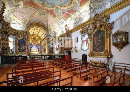 Kapelle unserer Lieben Frau von Qual, Inneres, Viana do Castelo, Minho, Portugal, Europa Stockfoto