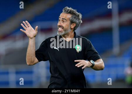 Cali, Kolumbien. September 2024. Olympiastadion Pascual Guerrero Jorge Vilda, Trainer von Marokko, während des Spiels zwischen den Niederlanden und Argentinien, in der dritten Runde der Gruppe C der FIFA U-20-Frauen-Weltmeisterschaft Kolumbien 2024, im Olympiastadion Pascual Guerrero, diesen Samstag 07. 30761 (Alejandra Arango/SPP) Credit: SPP Sport Press Photo. /Alamy Live News Stockfoto