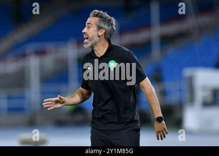 Cali, Kolumbien. September 2024. Olympiastadion Pascual Guerrero Jorge Vilda, Trainer von Marokko, während des Spiels zwischen den Niederlanden und Argentinien, in der dritten Runde der Gruppe C der FIFA U-20-Frauen-Weltmeisterschaft Kolumbien 2024, im Olympiastadion Pascual Guerrero, diesen Samstag 07. 30761 (Alejandra Arango/SPP) Credit: SPP Sport Press Photo. /Alamy Live News Stockfoto