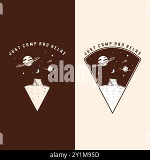 Outdoor Camp Illustration Vektor Design, Outdoor Logo Template Design Stock Vektor