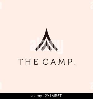 Camping Zelt Einfaches Minimalistisches Logo Vektor Illustration Design Stock Vektor