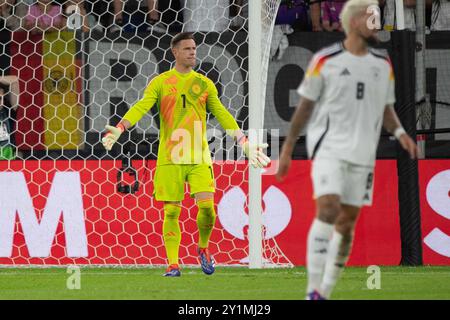 Torwart Marc-Andre TER STEGEN GER Gestik, gestikuliert, Fussball Nations League Deutschland GER - Ungarn HUN 5-0 am 07.09.2024 in Düsseldorf, *** Torhüter Marc Andre TER STEGEN GER Gesten, gestikuliert, Fussball Nations League Deutschland GER Ungarn HUN 5 0 am 07 09 2024 in Düsseldorf, Stockfoto