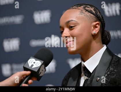 Toronto, Kanada. September 2024. Nykiya Adams nimmt an der Premiere von 'Bird' bei der TIFF Lightbox während des Toronto International Film Festivals am Samstag, den 7. September 2024, Teil. Foto: Chris Chew/UPI Credit: UPI/Alamy Live News Stockfoto