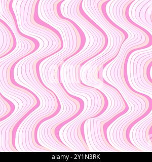 Abstraktes Muster in Pink. Zeilenhintergrund. Kurvenstruktur Stockfoto