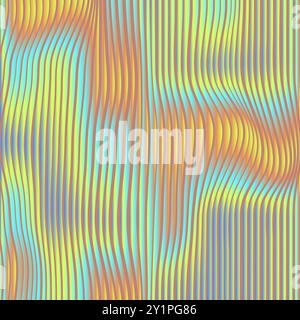 Holographisches Muster. Mehrfarbiger Hintergrund. Farbenfrohe Kurvenstruktur Stockfoto