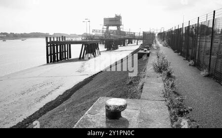 Ein Blick auf die alten Docks in Fleetwood, an der Küste von Lancashire, Großbritannien, Europa am Samstag, 7. September, 2024 Stockfoto