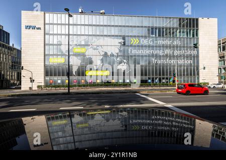 Sitz der KFW DEG - Deutsche Investitions- und Entwicklungsgesellschaft mbH aus der Sicht der Deutschen Investitions- und Entwicklungsgesellschaft mbH Stockfoto