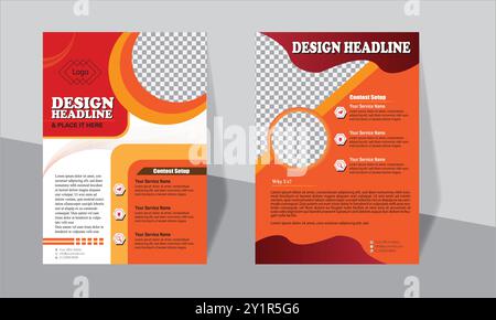 Dies ist ein von adobe Illustrator entworfener Flyer mit Dateityp EPS, AI und JPEG-Format. Dieses Design eignet sich für Flyer-Design. Stock Vektor