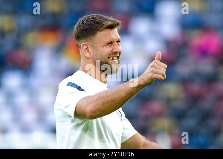 Niclas Fuellkrug (Deutschland, #09) vor dem Spiel, GER, Deutschland gegen Ungarn, Fussball, UEFA Nations League, Liga A, Gruppe 3, 1. Spieltag, 07.09.2024. Foto: Eibner-Pressefoto/Florian Wiegand Stockfoto