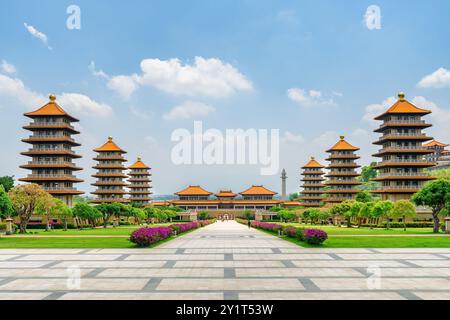 Fantastischer Blick auf das Fo Guang Shan Buddha Museum, Kaohsiung, Taiwan Stockfoto